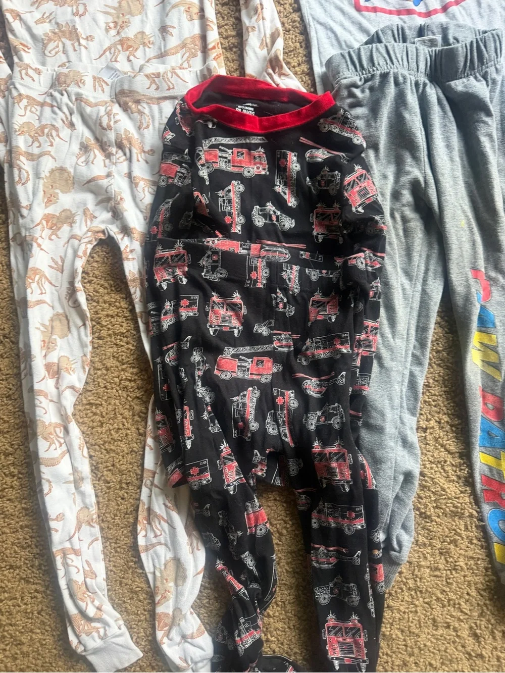 Kids pajama bundle  Paw patrol  and Red Kids Pajama Set with Character Top